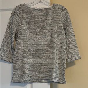 Talbots Textured Knit Top in Soft Hues, 3/4 Length Sleeves